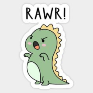 Cute dino sticker